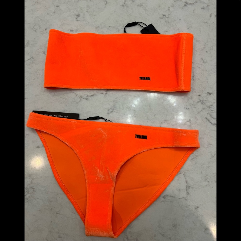 Triangl bikini bright orange NWT